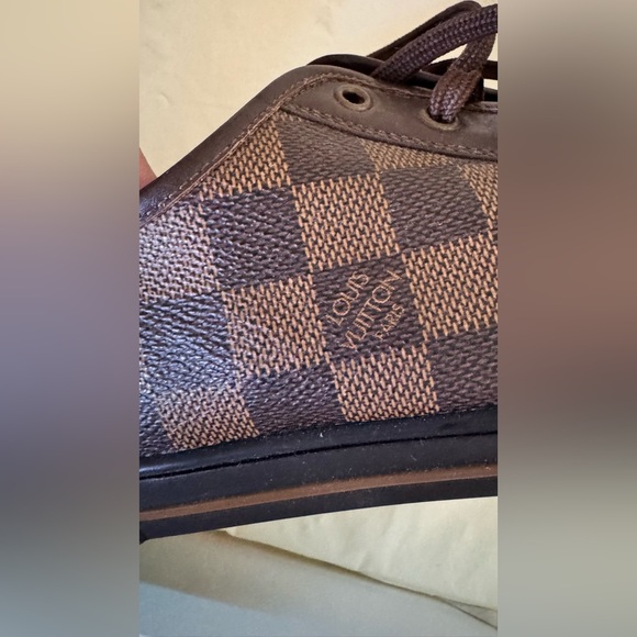 Louis Vuitton Damier Ebene Low-Top Sneakers – Brown Monogram Canvas (Men’s) 9 - Picture 3 of 5